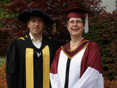 Mary Anne White and Mike Jakubinek at his graduation